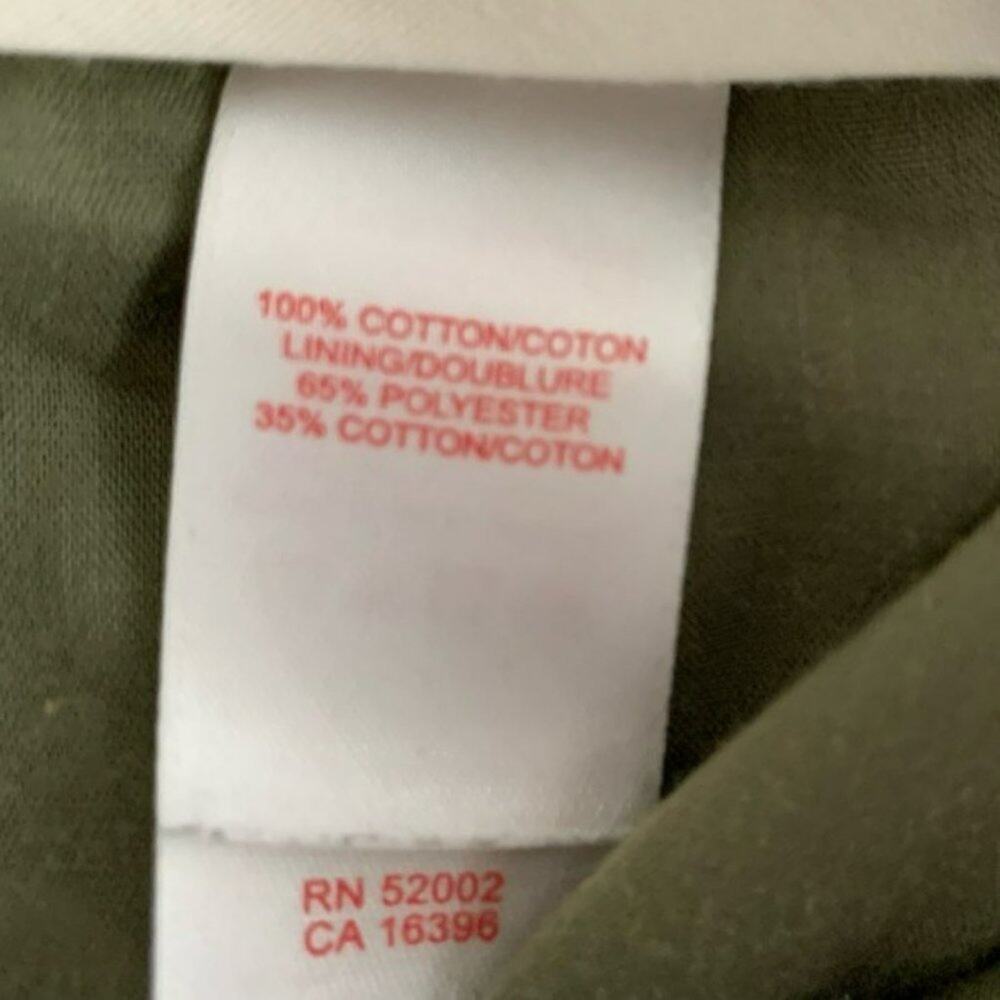Tapemeasure Eyelet Cargo Shorts Olive Green Boho Utility Women 10 - Picture 4 of 6